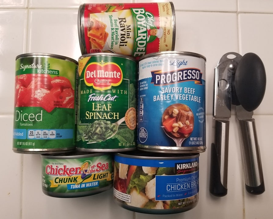 A broad range of foods come in canned forms.