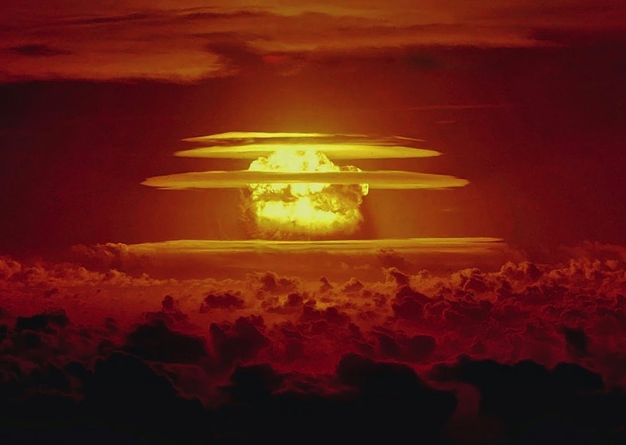 Hydrogen bomb testing by the U.S. government on March 1, 1954.
